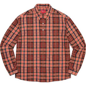 Pink Supreme Pullover Plaid Flannel Shirts | Supreme 251TV